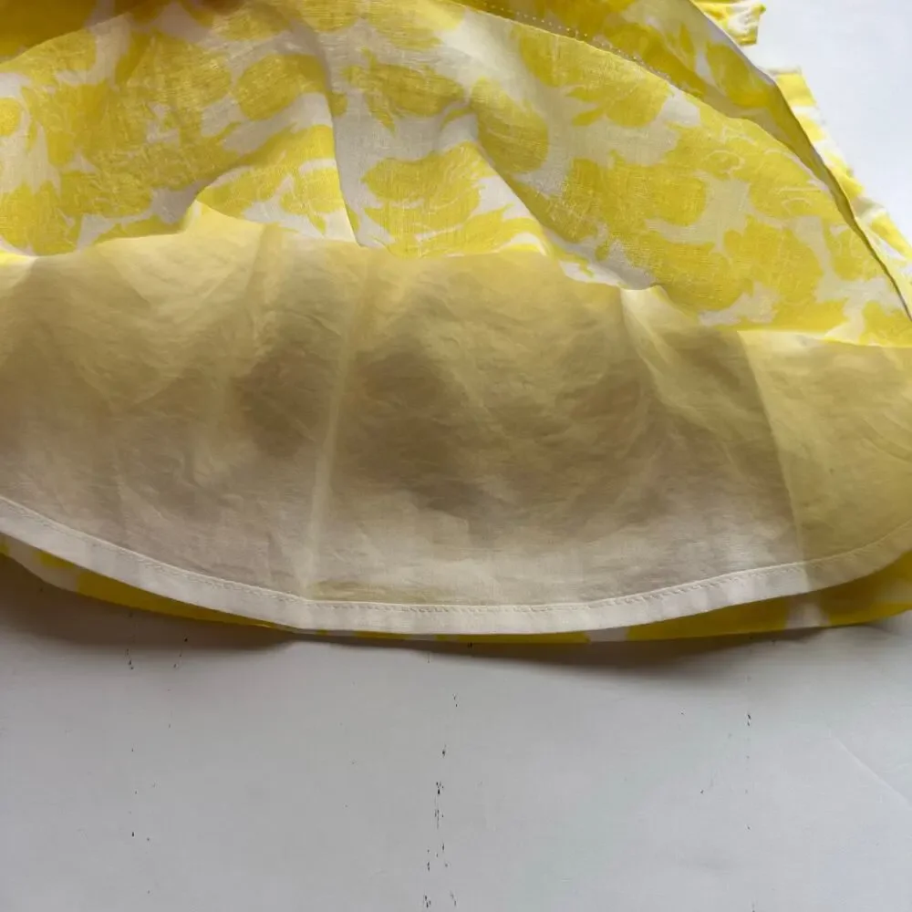 Gap Yellow Floral Ruffle Sleeve Dress - 3-6 Months - NWT